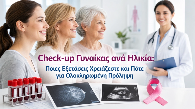 Check-up Γυναίκας ανά Ηλικία: Ποιες Εξετάσεις Χρειάζεστε και Πότε για Ολοκληρωμένη Πρόληψη