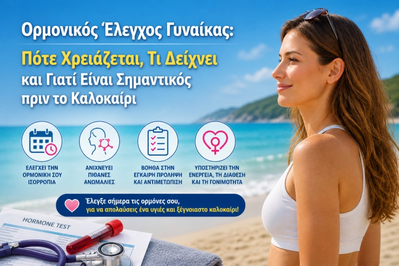 Ορμονικός Έλεγχος Γυναίκας: Πότε Χρειάζεται, Τι Δείχνει και Γιατί Είναι Σημαντικός πριν το Καλοκαίρι