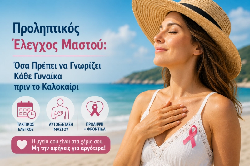 Προληπτικός Έλεγχος Μαστού: Όσα Πρέπει να Γνωρίζει Κάθε Γυναίκα πριν το Καλοκαίρι
