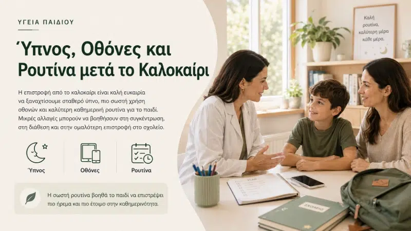 Ύπνος, Οθόνες και Ρουτίνα μετά το Καλοκαίρι