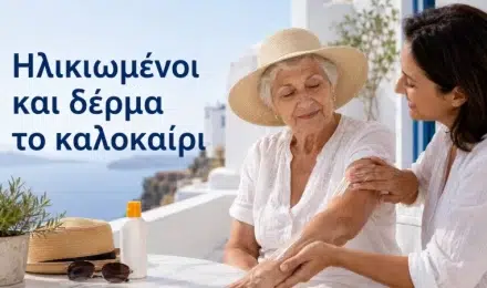 Ηλικιωμένοι και δέρμα το καλοκαίρι