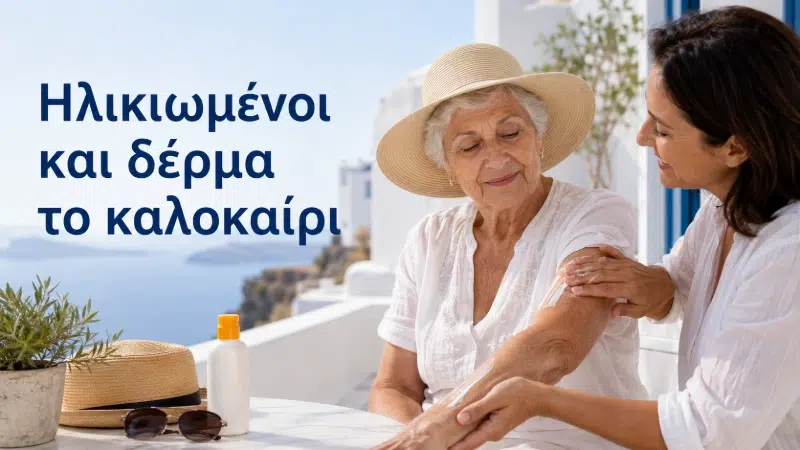 Ηλικιωμένοι και δέρμα το καλοκαίρι