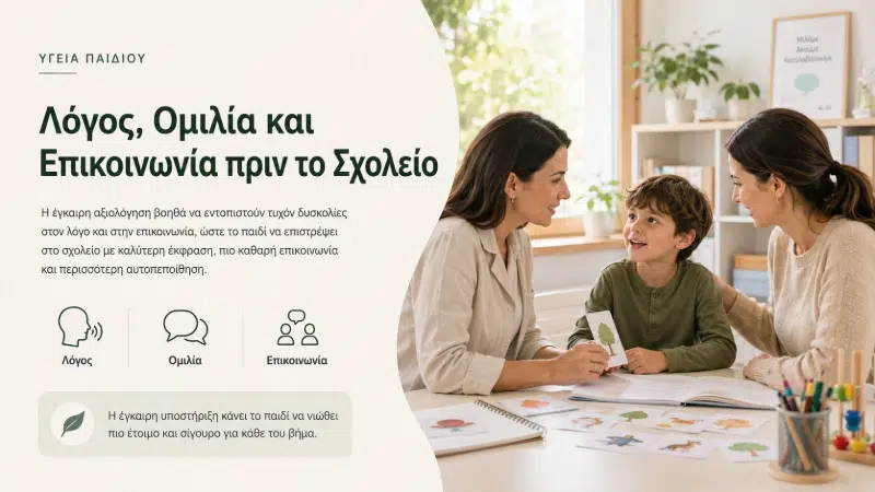 Λόγος, Ομιλία και Επικοινωνία πριν το Σχολείο