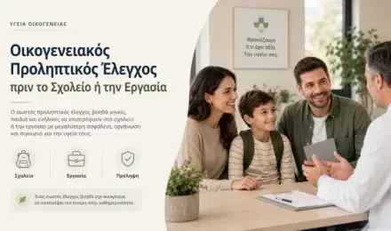 Οικογενειακός Προληπτικός Έλεγχος πριν το Σχολείο ή την Εργασία