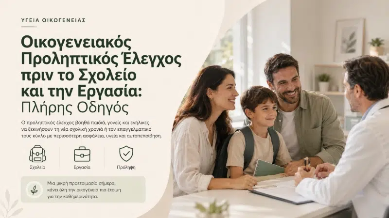 Οικογενειακός Προληπτικός Έλεγχος πριν το Σχολείο και την Εργασία: Πλήρης Οδηγός