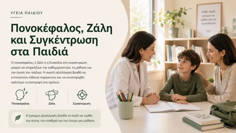 Πονοκέφαλος, Ζάλη και Συγκέντρωση στα Παιδιά