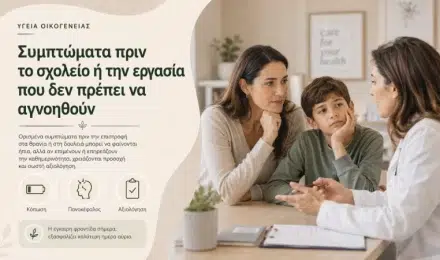 Συμπτώματα πριν το σχολείο ή την εργασία που δεν πρέπει να αγνοηθούν