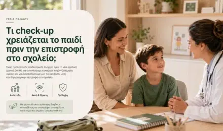 Τι check-up χρειάζεται το παιδί πριν την επιστροφή στο σχολείο;