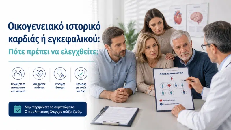 Οικογενειακό Ιστορικό Καρδιάς ή Εγκεφαλικού | Πότε να Ελεγχθείτε